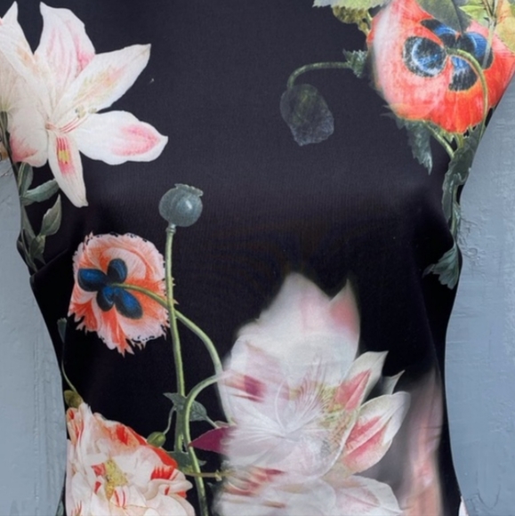 Ted Baker Opulent Bloom Fitted Midi Dress, size Ted 1 (US4) - Picture 3 of 11